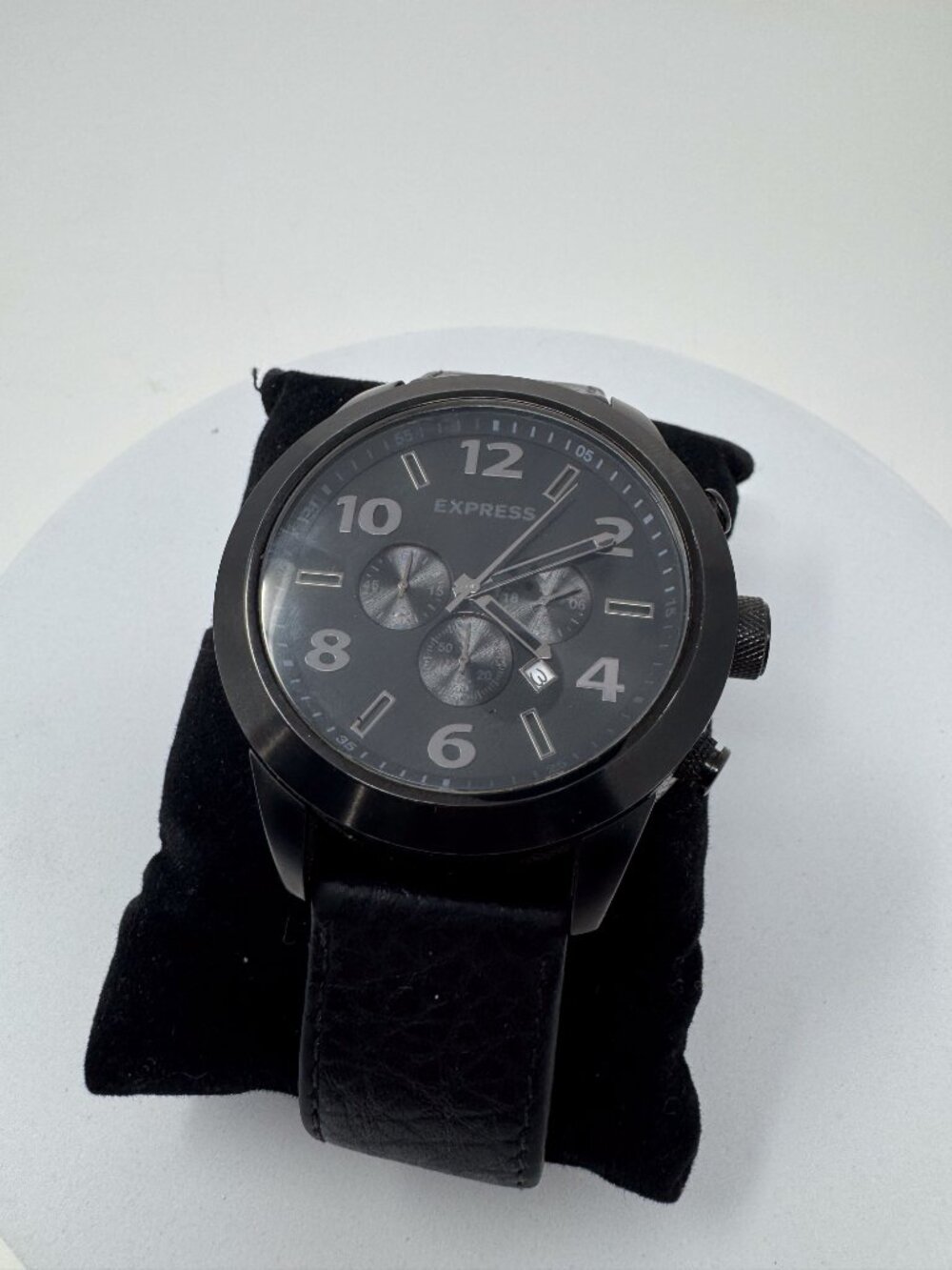 Express Men's Watch Black Chronograph FMDEX1573 Stainless Steel Japan Movt Box